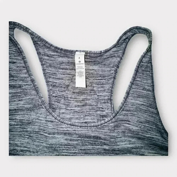 Women's Lululemon Tank 4 / Small Thin Racerback Heathered Gray - Picture 2 of 4